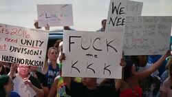 Ku Klux Klan rally in Madison, Indiana Stock Footage