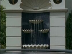 Water fountain, Peninsula hotel, Manila, Philippines Stock Footage