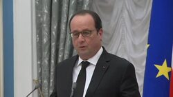 CLEAN : France and Russia to coordinate strikes against IS Hollande News Clip