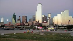 Dallas, Texas, USA, downtown city skyline Stock Footage