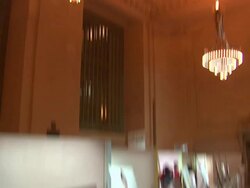 ATMOSPHERE: art exhibition at the Claire Danes Launches Valspar's New Hi-Def Paint and Exhibition Stock Footage