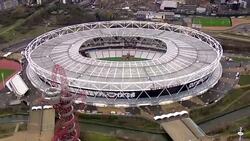 Aerials of the West Ham stadium News Clip