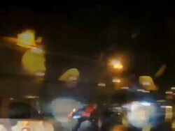 HD City night drive time lapse Stock Footage