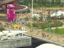 TIME LAPSE: Paralympic Park Crowds Stock Footage
