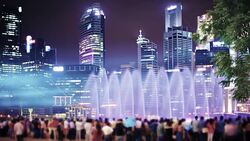 Singapore, Laser show Stock Footage
