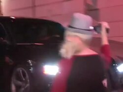 Taylor Lautner sneaks into Patrick Schwarzenegger Stock Footage