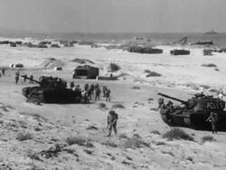 US builds up forces in Lebanon during 1958 crisis Stock Footage