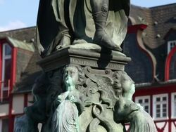 Lady Justice in Frankfurt Stock Footage