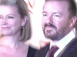 Jane Fallon and Ricky Gervais Stock Footage
