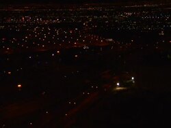 Suburb by night Stock Footage