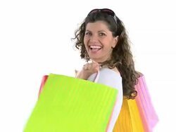 HD SLOW-MOTION: Shopping Stock Footage
