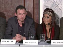 SPEECH: Patrick 'PAJO' Hylannd on this venture at Nicole 'Snooki' Polizzi Introduces Team Snooki Boxing, New York, NY, United States, 01/12/2012 Stock Footage