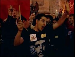 Left Bank rally to protest state of emergency Instructional Video