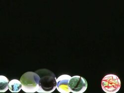 MS Marble balls in an aquarium / Sao Paulo, Brazil Stock Footage