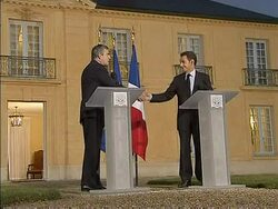 CLEAN: Sarkozy in hospital after 'minor' nerve attack News Clip