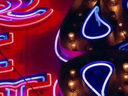 Neon Sign Detail Stock Footage