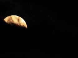 Harvest moon rise Stock Footage