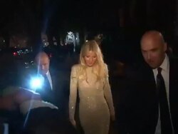 Gwyneth Paltrow at the Costume Institute Gala at the Metropolitan Museum of Art after Party in New York 05/02/11 (Footage by WireImage Video/GettyImages) Stock Footage