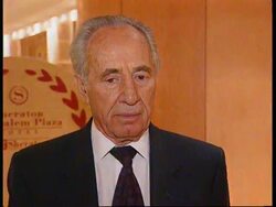 ISRAEL: SHIMON PERES REACTION TO NETANYAHU CORRUPTION ALLEGATIONS News Clip