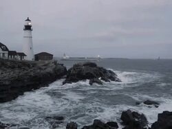 Historic Lighthouse  Stock Footage