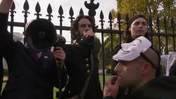 Anonymous called for 'Million Mask March' rallies across the world on Tuesday. Many protestors aligned with the 'hacktivist' movement wore Guy Fawkes masks during a demonstration near the White House. (Nov. 5) News Clip