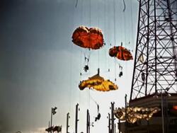 1939 World's Fair - Parachute Jump Stock Footage
