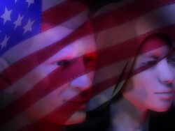 Patriots with a US Flag Stock Footage