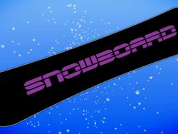 Snowboard flying through snow HD Stock Footage