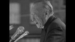 CAN612 ERHARD AND ADENAUER SPEAK BEFORE GERMAN ELECTION Instructional Video