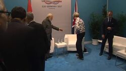 Theresa May meets with Narendra Modi during the G20 Summit News Clip