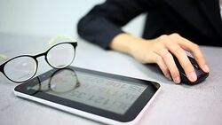 Businesswoman Working In The room Stock Footage