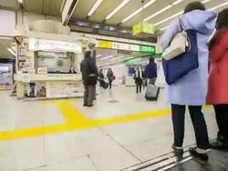 HD Time Lapse : crowd in JR Osaka Station , Japan Stock Footage