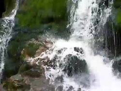 NTSC SLOW-MOTION: Forest Waterfall Stock Footage