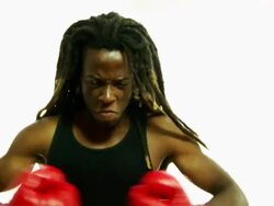 Concentration Boxing Rasta Boy Stock Footage