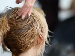 hair cut Stock Footage
