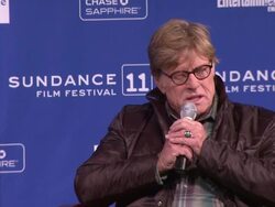 PRESS CONFERENCE: Robert Redford talks about the origins of the Sundance film festival and his hopes for the future of the festival and creating opportunities for the artists Stock Footage