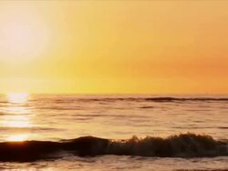 Sunset at North Sea beach, copy space Stock Footage