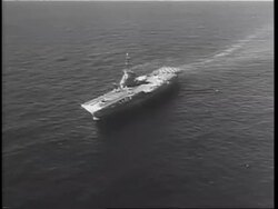 Cuban Missile Crisis, military quarantines ships Stock Footage