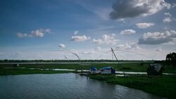 Shelters for fishermen Stock Footage