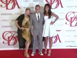Victoria Barlett, John Bartlett and Julie Gilhart at 2012 CFDA Fashion Awards - Arrivals Stock Footage