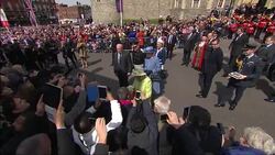 Queen Elizabeth II On A Birthday Walkabout of Windsor News Clip