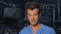 Josh Duhamel reveals he is addicted to sports and sometimes watches three games a day News Clip