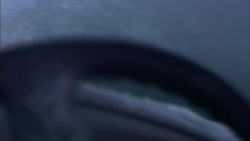 Ice crystals form on the inside of a vehicle stuck in the snow after a blizzard. Stock Footage