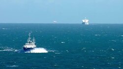 Ships at sea on the English Channel News Clip