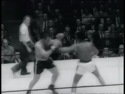 Cassius Clay boxes Gary Jawish Stock Footage