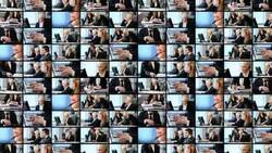 Business. Video wall. Stock Footage