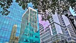 Manhattan skyscrapers Stock Footage