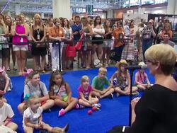 Music class at Farmers Insurance Thank America's Teachers At CMA Fest With Chris Young Stock Footage