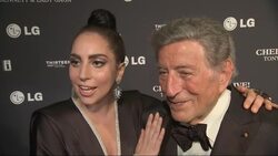 Lady Gaga and Tony Bennett walk red carpet before performance News Clip