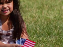 Selena's Flags Panning Stock Footage